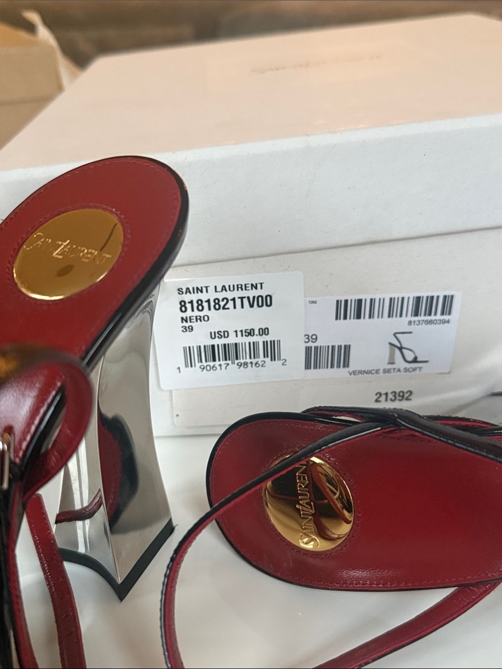 Saint Laurent Vernice Seta Soft Heels Size 39 -YSL great condition - Picture 5 of 5